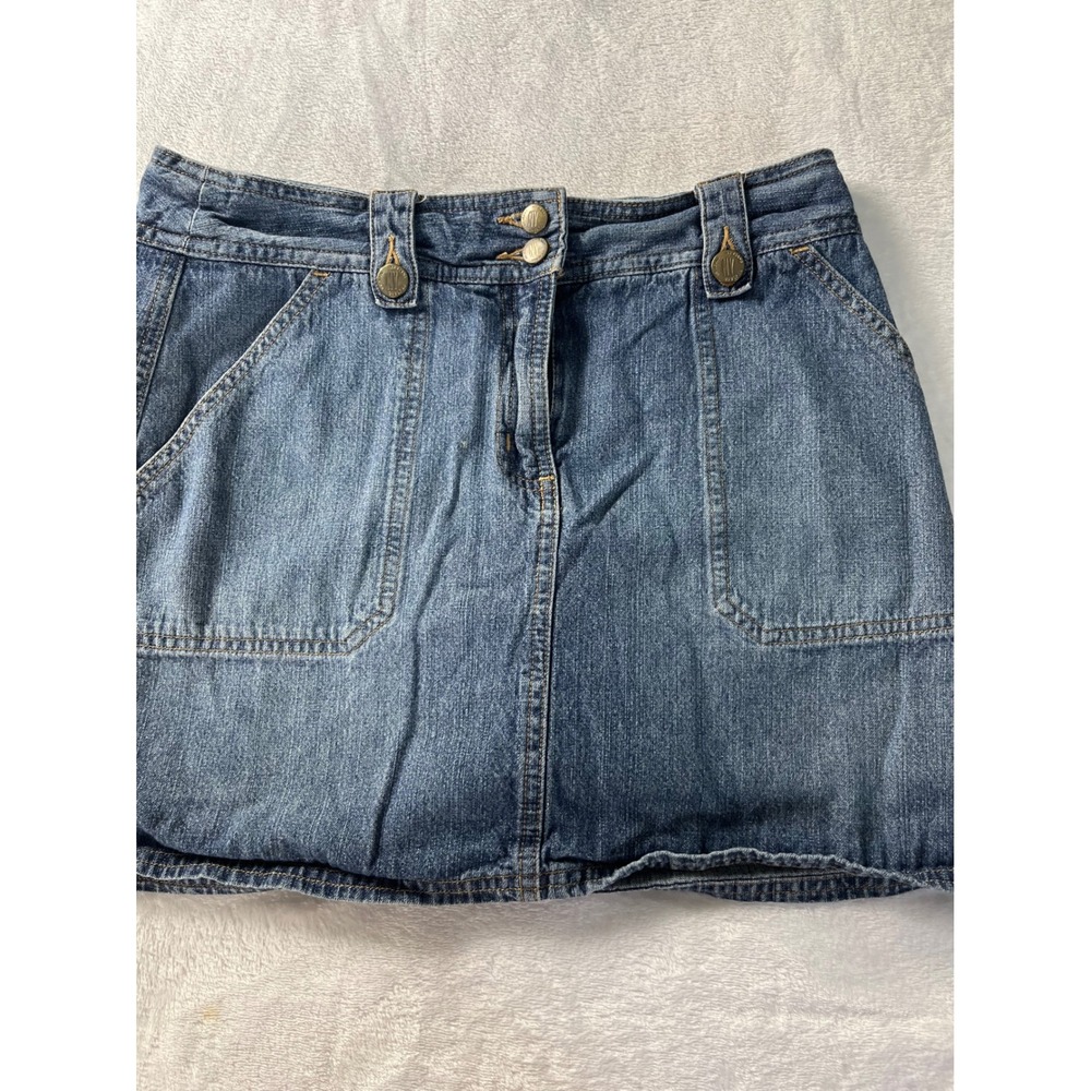 NY Jeans New York & Company Denim Mini Skirt Medium Wash Blue‎ Cotton Size 2 y2k